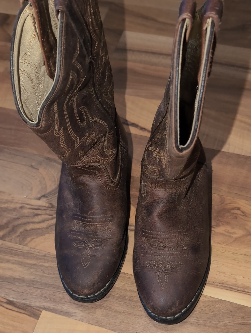 Classic Brown Kids' Western Ranch Boots - Picture 5 of 7